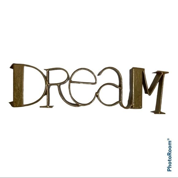Metal Art Sign DREAM 3-D Home Decor Rustic Antique - Picture 1 of 2